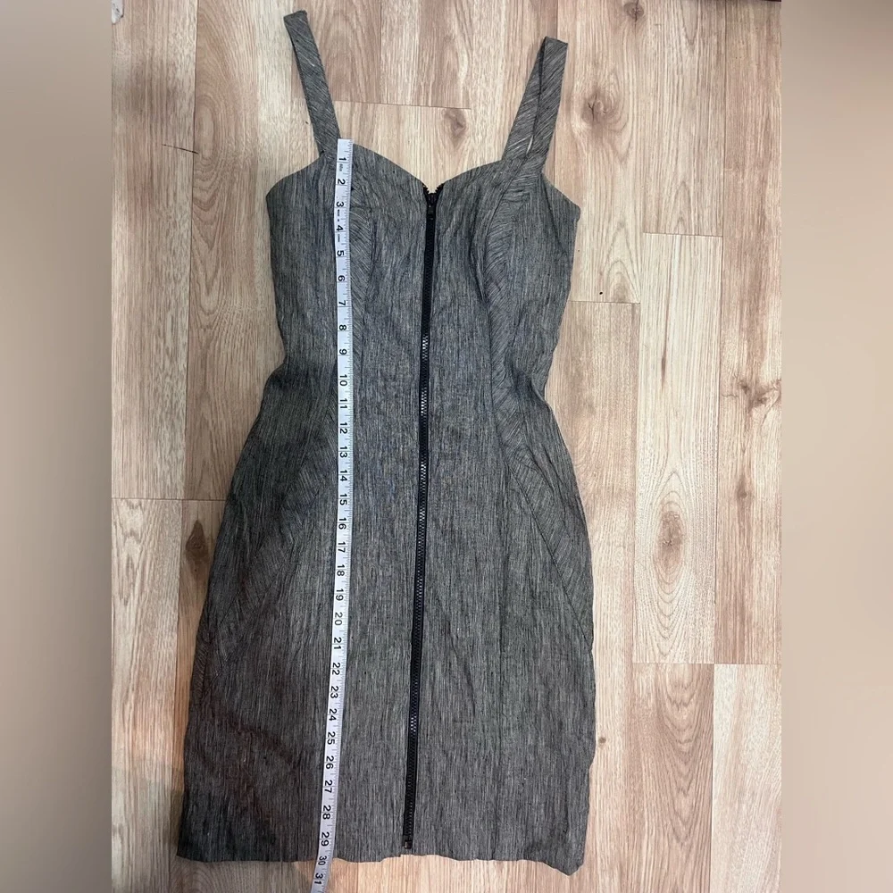 Kate Spade Front Zip Gray Dress XS